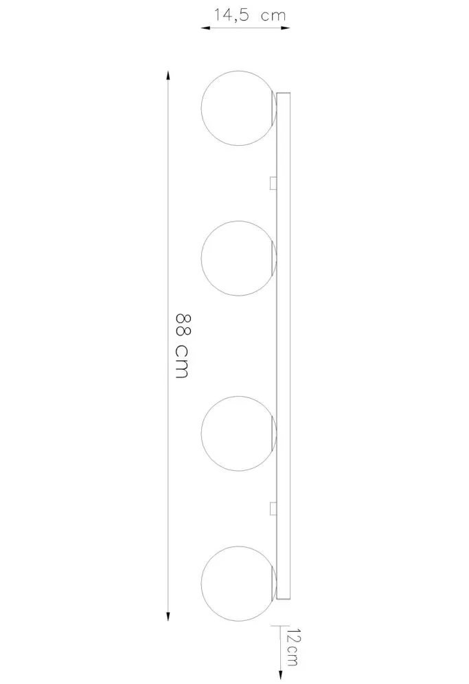 Plafon YOLI 4 czarny | sklep MIRAT  kolekcja yoli