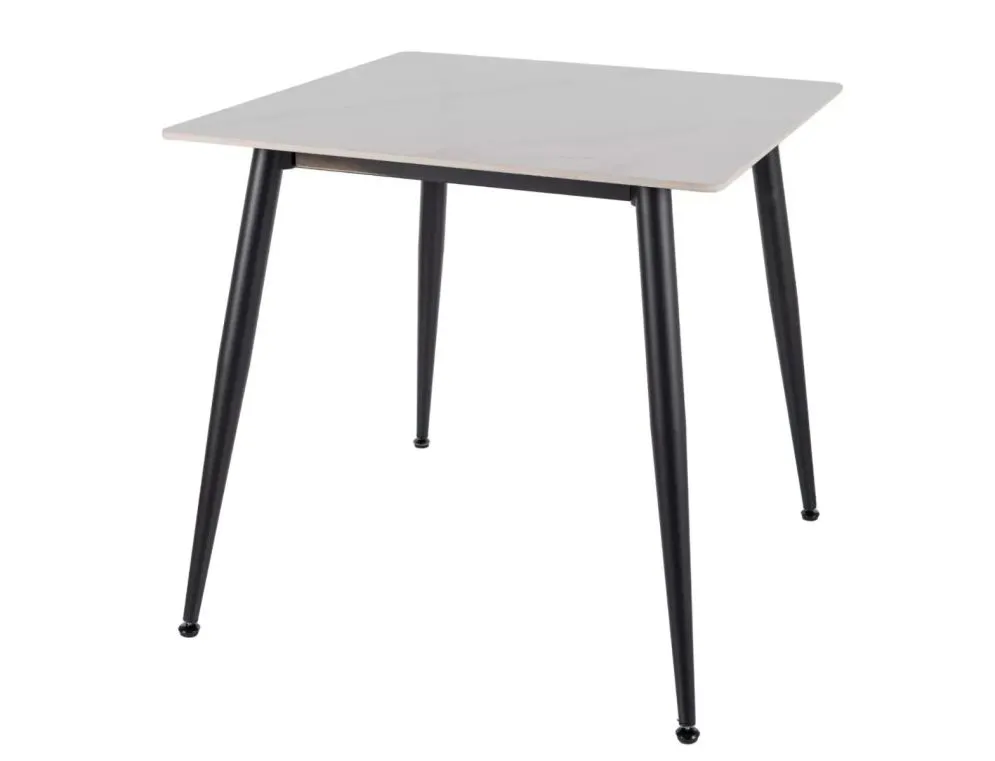 Kwadratowy stół ceramiczny Rion 80x80 cm biały marmur | MIRAT styl LOFT