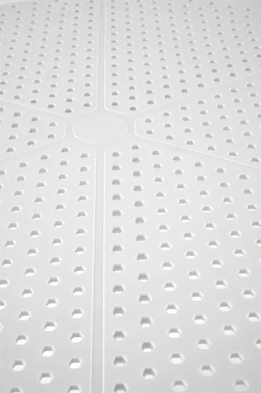 Stolik ogrodowy CALVO 60x60 biały na jednej nodze z tworzywa PVC I sklep meblowy MIRAT.