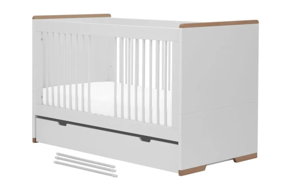 Łóżeczko tapczanik SNAP 140x70-biały PINIO | MIRAT. styl SKANDYNAWSKI kolekcja SNAP