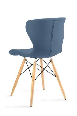 Krzesło SOFT jasno niebieskie tapicerowane do jadalni | MIRAT.