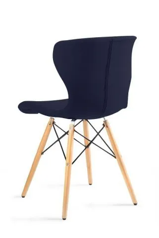 Krzesło SOFT ciemno niebieskie tapicerowane nowoczesne | MIRAT.