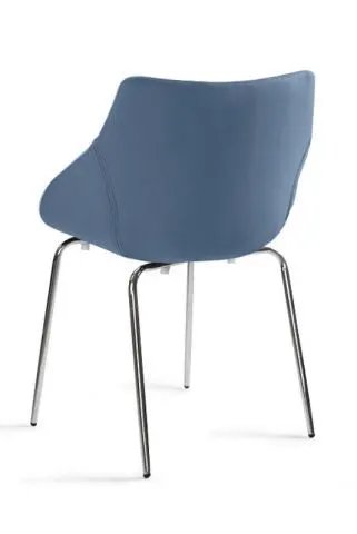 Krzesło LUMI jasno niebieskie chromowane | MIRAT.