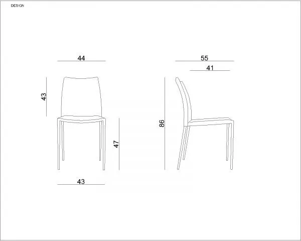 Krzesło DESIGN białe ekoskóra tapicerowane w całości | MIRAT.
