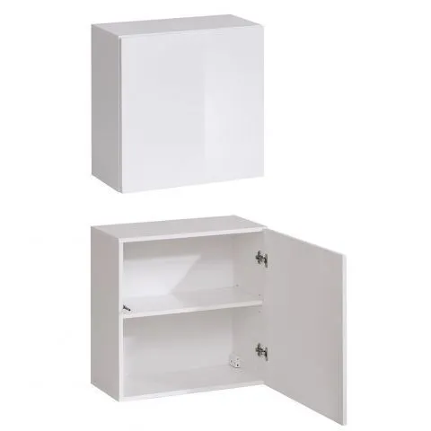 Meblościanka SWITCH LAMEL XIV biała/dąb wotan z ryflowanymi frontami I sklep meblowy MIRAT. styl RYFLOWANY