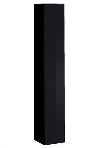 Meblościanka SWITCH LAMEL VI dąb wotan/czarna RTV I sklep meblowy MIRAT. styl RYFLOWANY