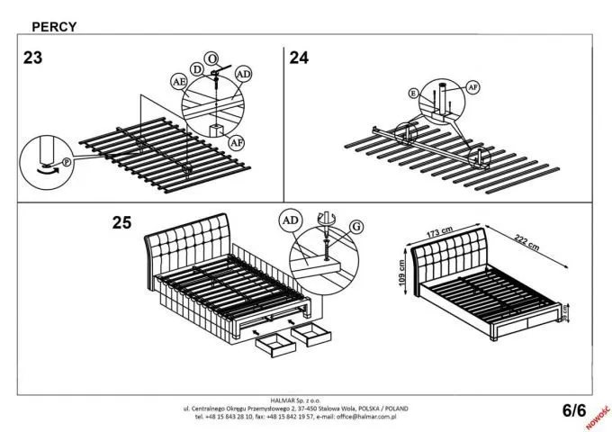 Instrukcja montażu łóżka PERCY