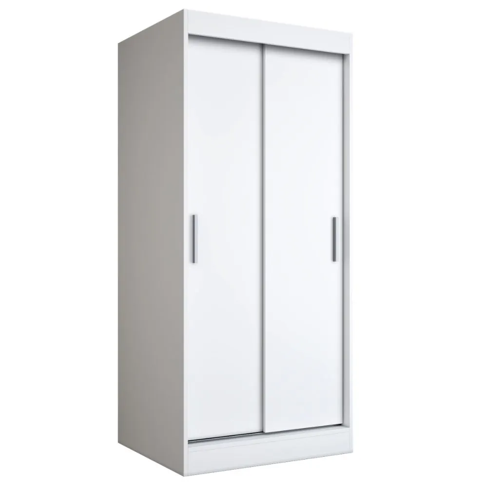 Szafa przesuwna MODUO COMFORT 90 biała mat gładka do sypialni | MIRAT. w stylu SKANDYNAWSKI kolekcja MODUO COMFORT