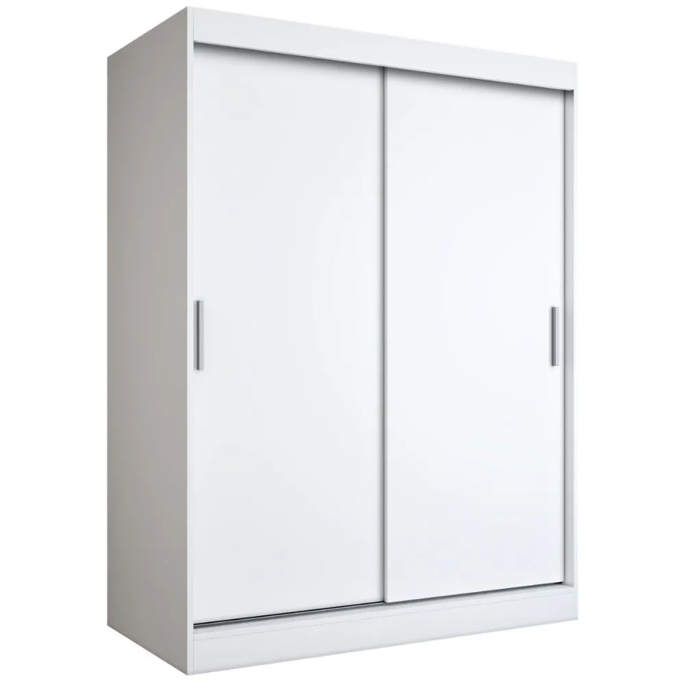 Szafa przesuwna MODUO COMFORT 150 biała mat gładka do sypialni | MIRAT. w stylu SKANDYNAWSKI kolekcja MODUO COMFORT