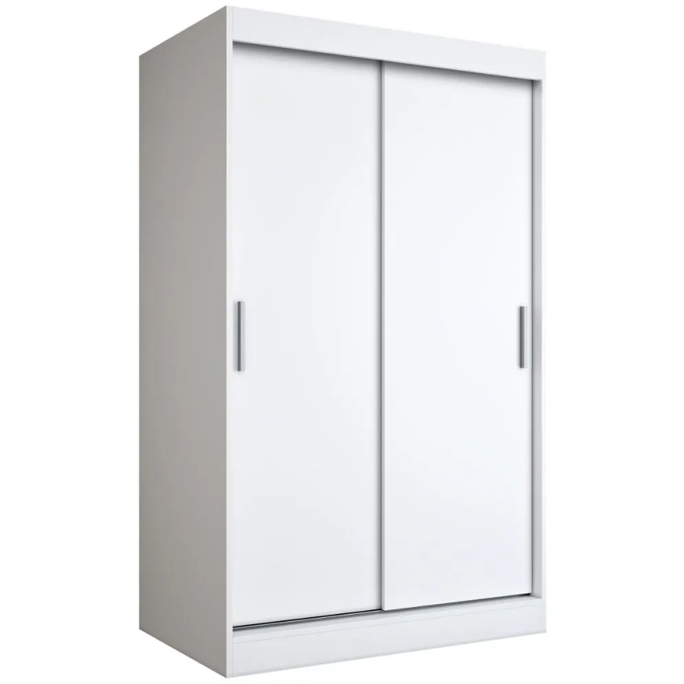 Szafa przesuwna MODUO COMFORT 120 biała mat gładka do sypialni | MIRAT. w stylu SKANDYNAWSKI kolekcja MODUO COMFORT