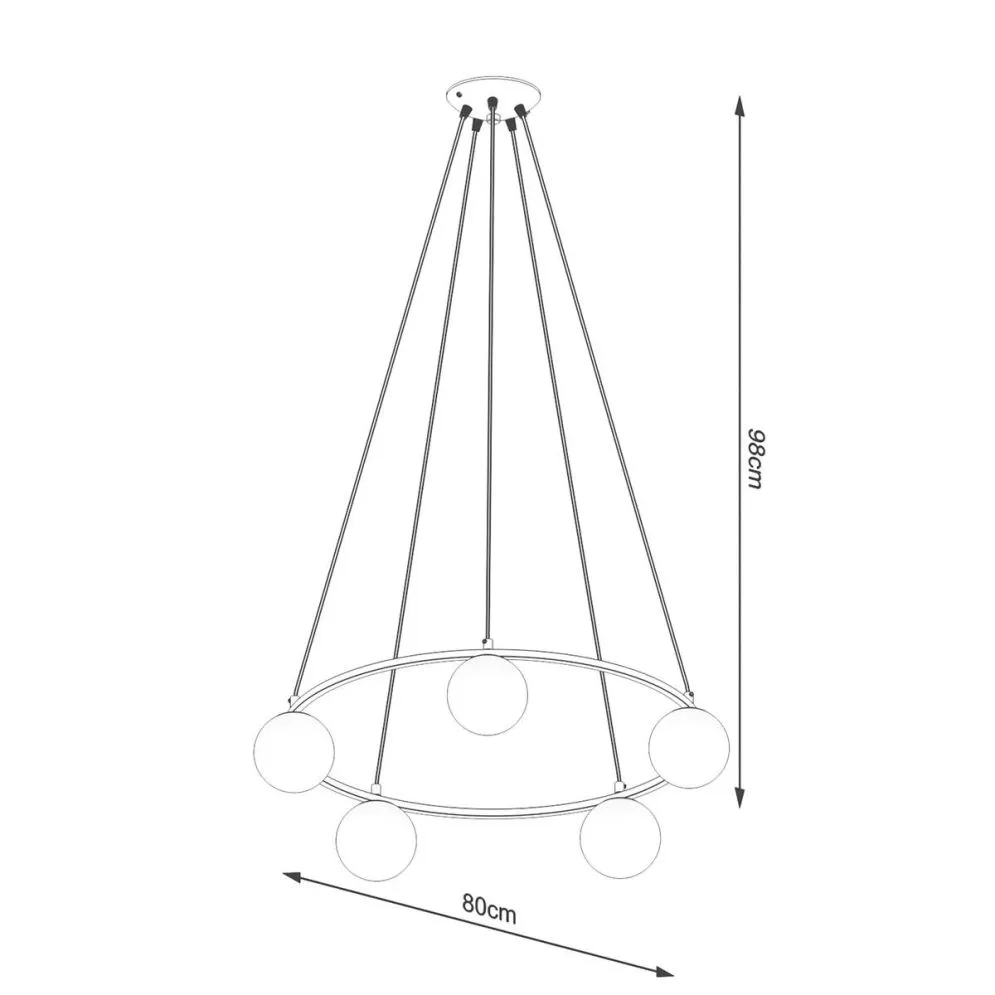 Żyrandol YOLI 5 | sklep MIRAT kolekcja yoli