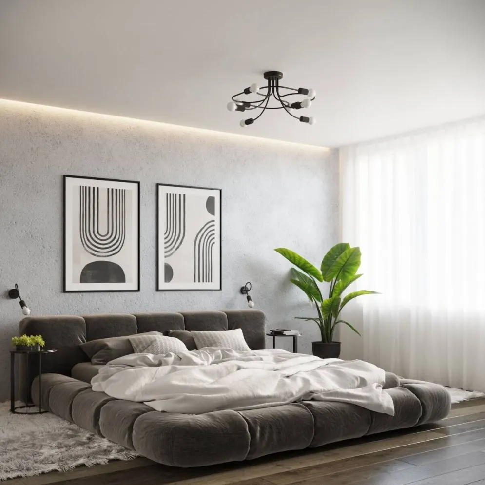 Żyrandol LEVAR 8 czarny | sklep MIRAT  kolekcja levar