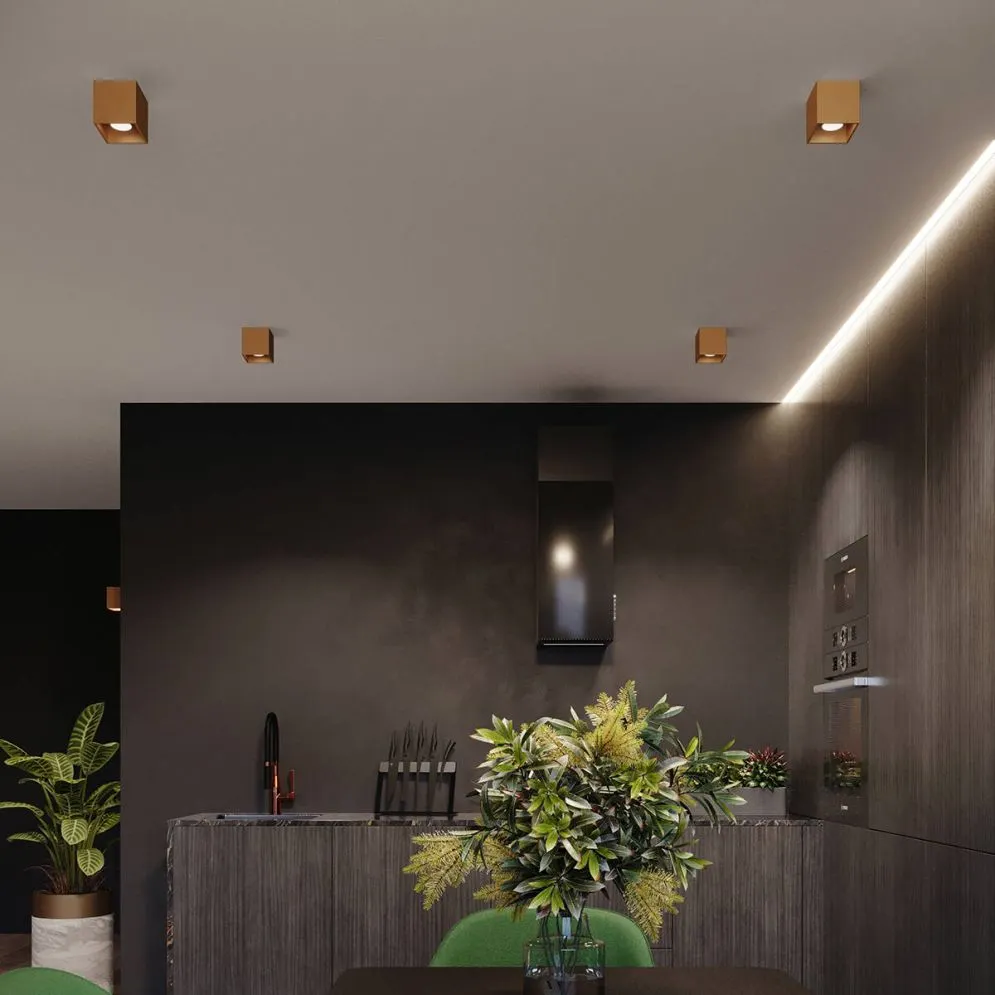 Plafon QUAD 1 złoty | sklep MIRAT  kolekcja quad