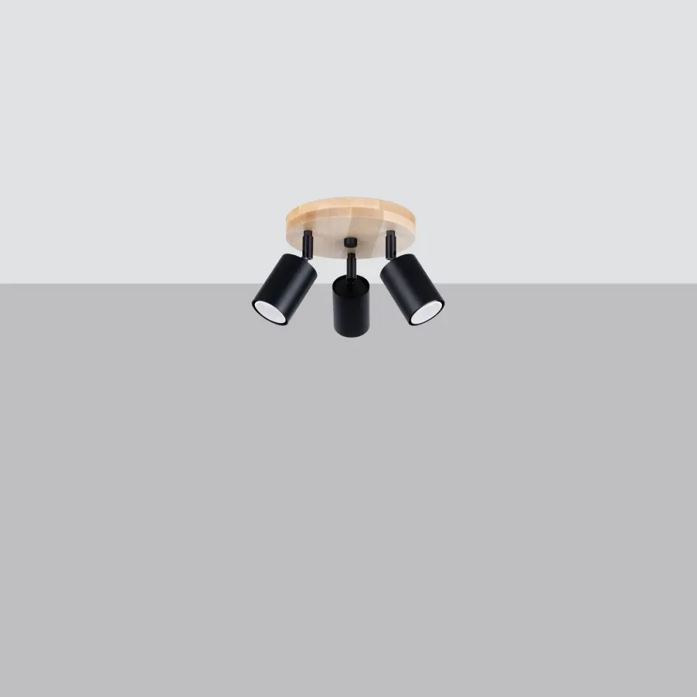 Plafon VERDO 3P czarny | sklep MIRAT  kolekcja verdo