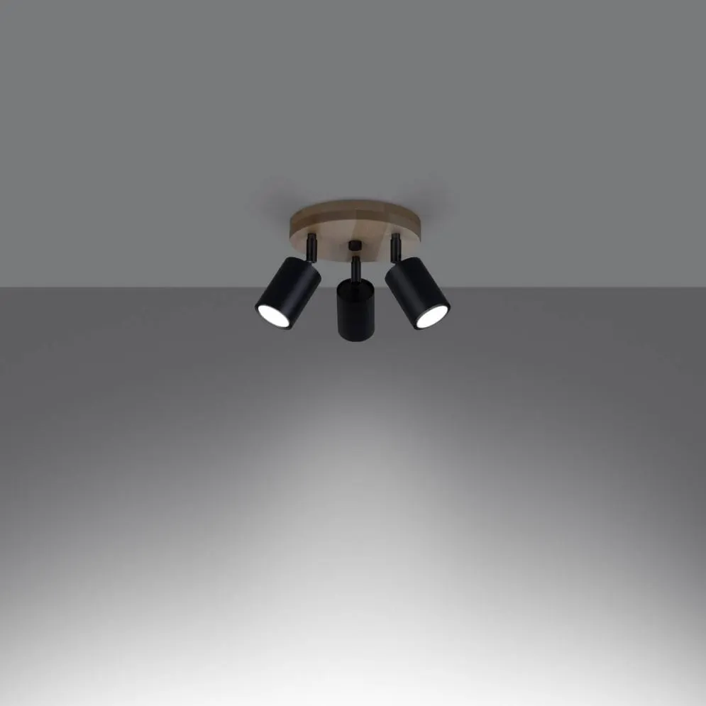 Plafon VERDO 3P czarny | sklep MIRAT  kolekcja verdo