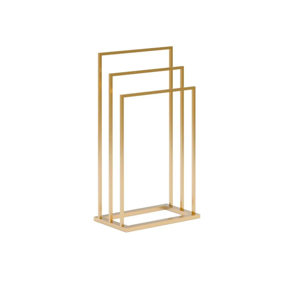 Wieszak na ręczniki SM-02 potrójny złoty do łazienki | MIRAT. styl GLAMOUR