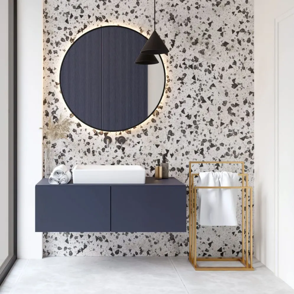 Wieszak na ręczniki SM-01 potrójny złoty do łazienki | MIRAT. styl GLAMOUR