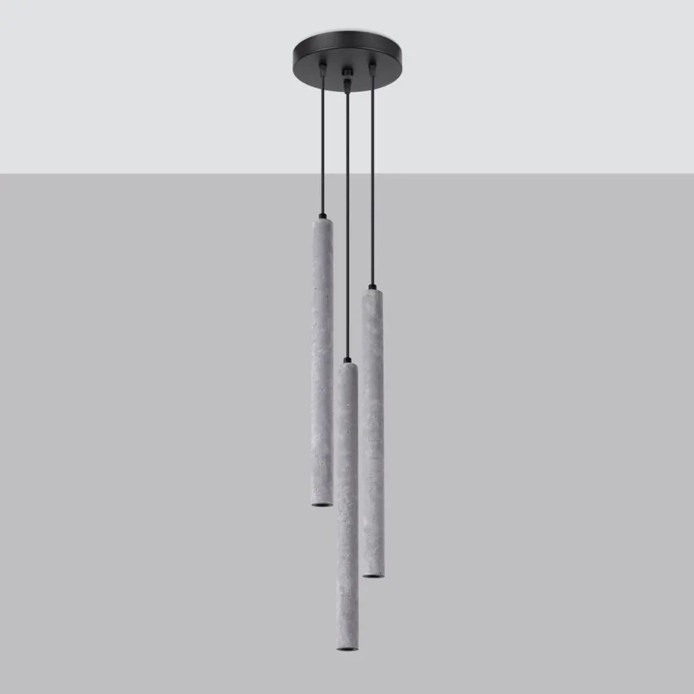 Lampa wisząca PASTELO 3P beton | sklep MIRAT  kolekcja pastelo