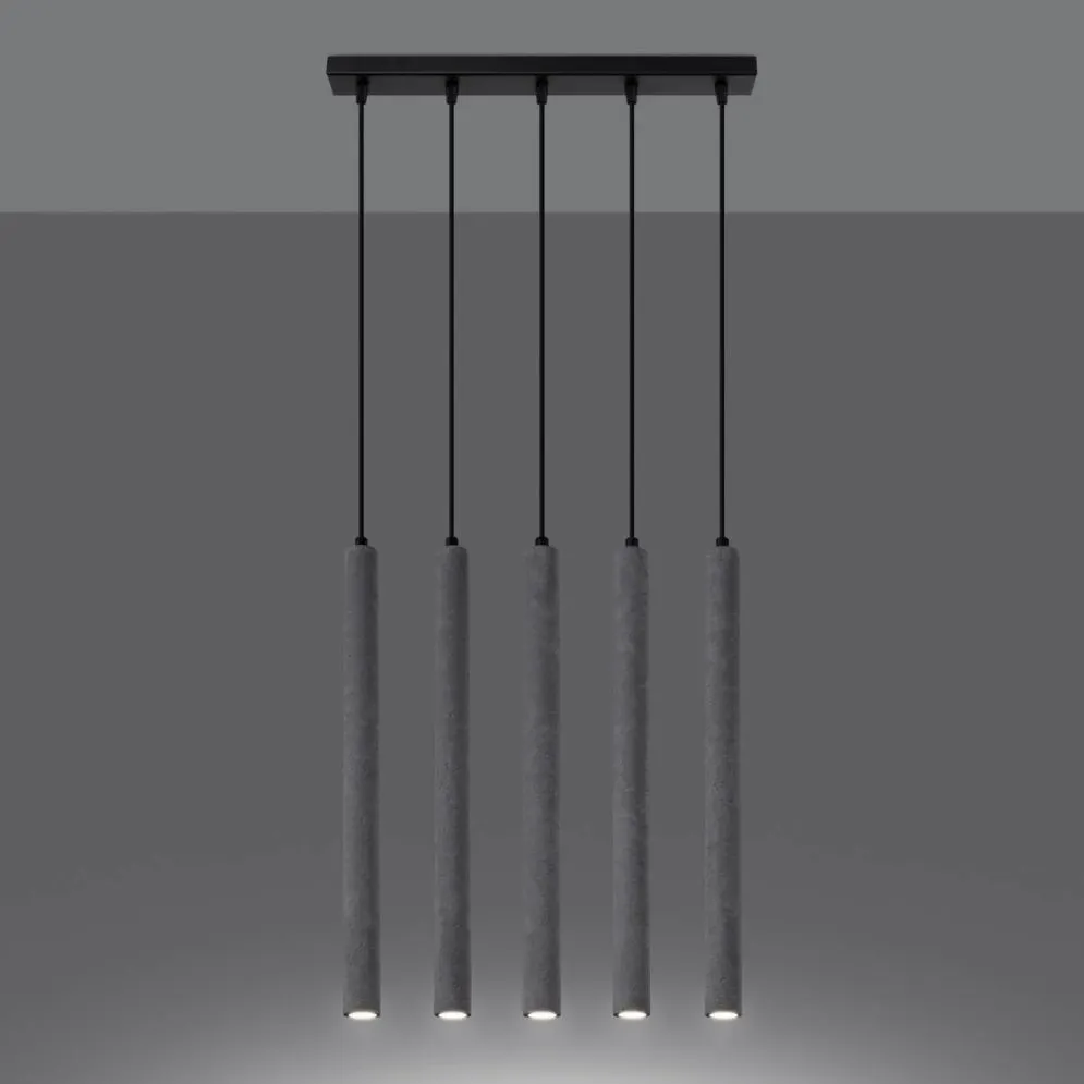 Lampa wisząca PASTELO 5L beton | sklep MIRAT  kolekcja pastelo