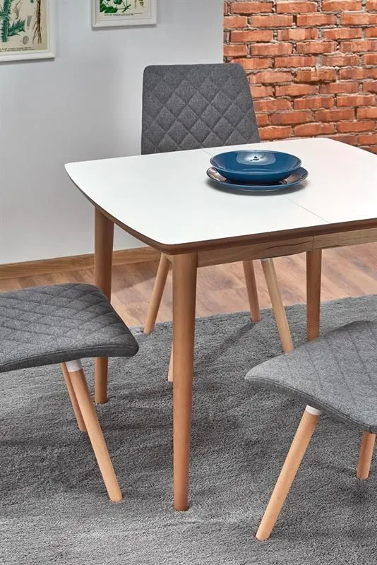 Stół BARRET 90(190)x80 biały rozkładany w stylu skandynawskim | MIRAT. w stylu SKANDYNAWSKI kolekcja