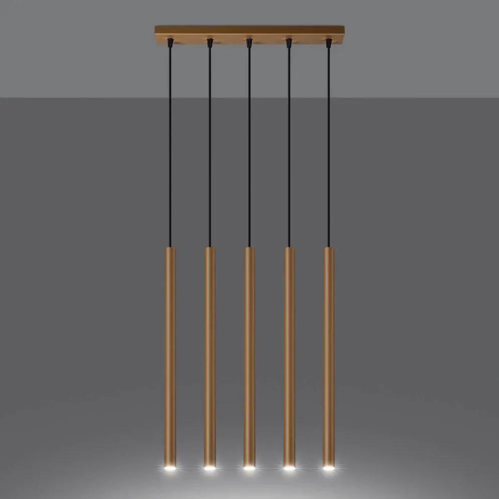 Lampa wisząca PASTELO 5L złota | sklep MIRAT  kolekcja pastelo