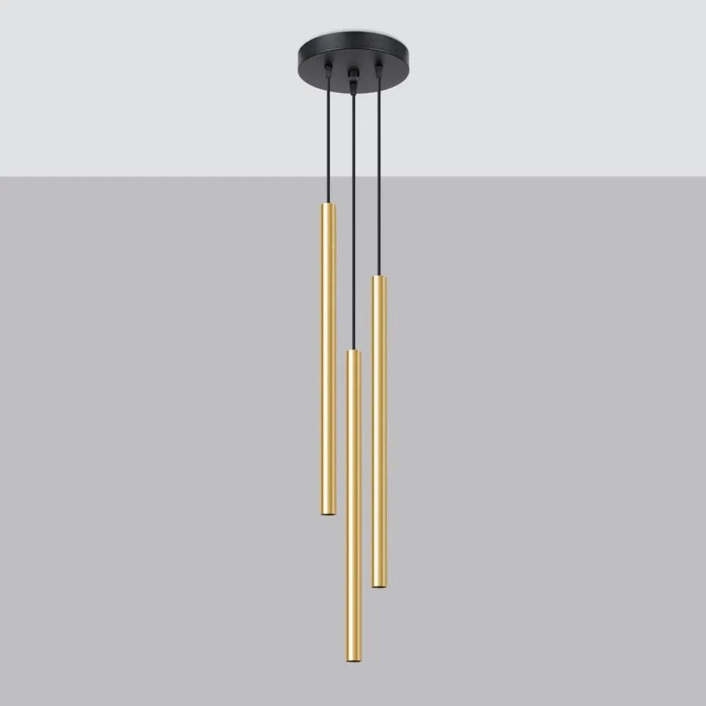 Lampa Wisząca PASTELO 3P złoty połysk | sklep MIRAT  kolekcja pastelo