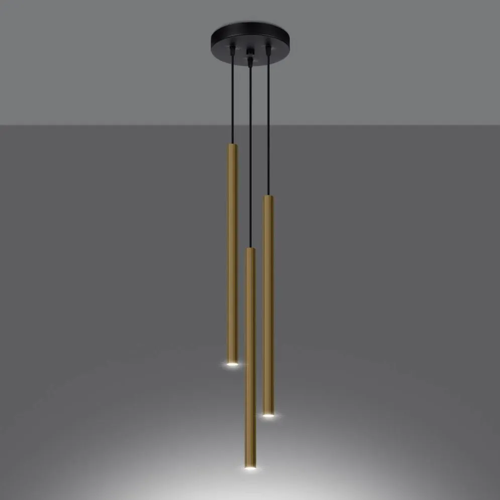 Lampa Wisząca PASTELO 3P złoty połysk | sklep MIRAT  kolekcja pastelo