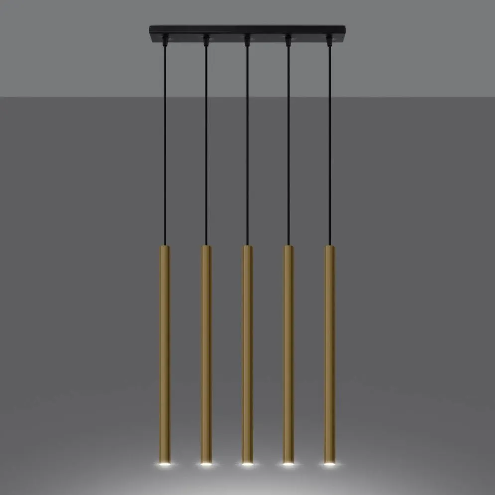 Lampa Wisząca PASTELO 5L złoty połysk | sklep MIRAT  kolekcja pastelo