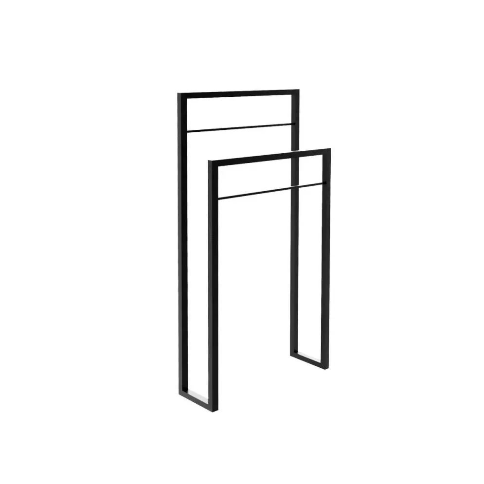 Wieszak na ręczniki AM-01 czarny do łazienki | MIRAT. styl LOFT