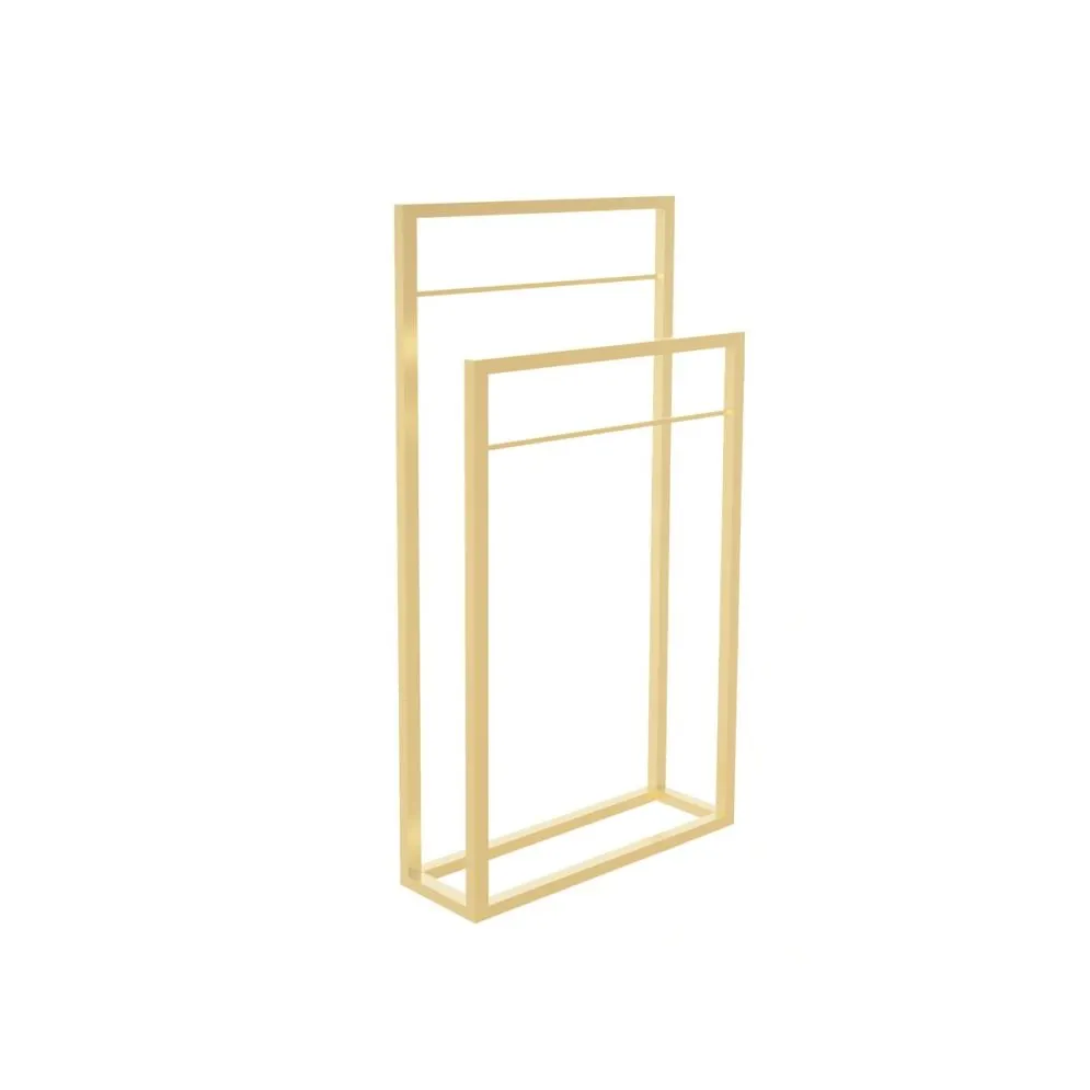 Wieszak na ręczniki fM-01 podwójny złoty do łazienki | MIRAT. styl GLAMOUR