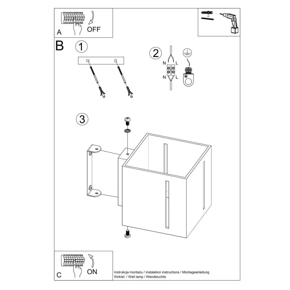 Kinkiet PIXAR czarny | sklep MIRAT  kolekcja pixar