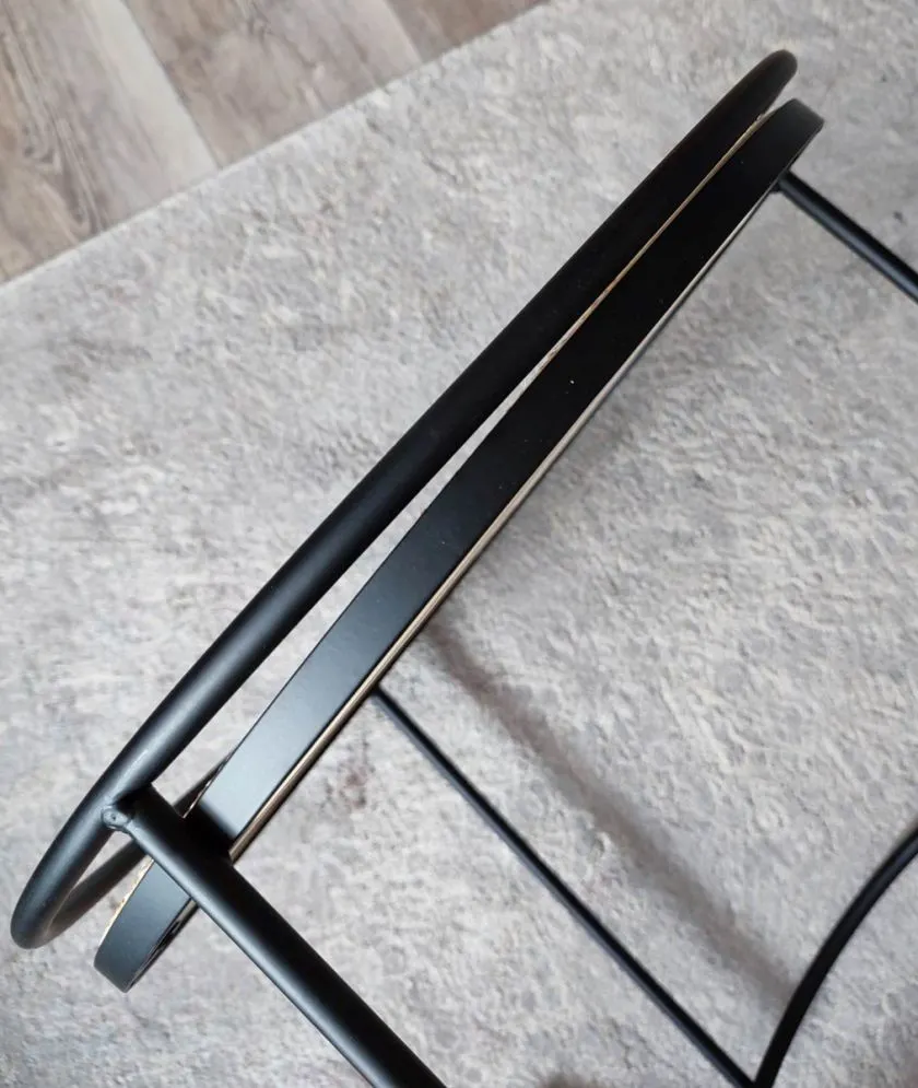 Ława MANADO okrągła na metalowej podstawie - outlet| MIRAT. styl LOFT