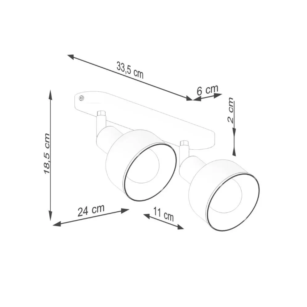 Plafon ELBA 2 czarny | sklep MIRAT kolekcja elba