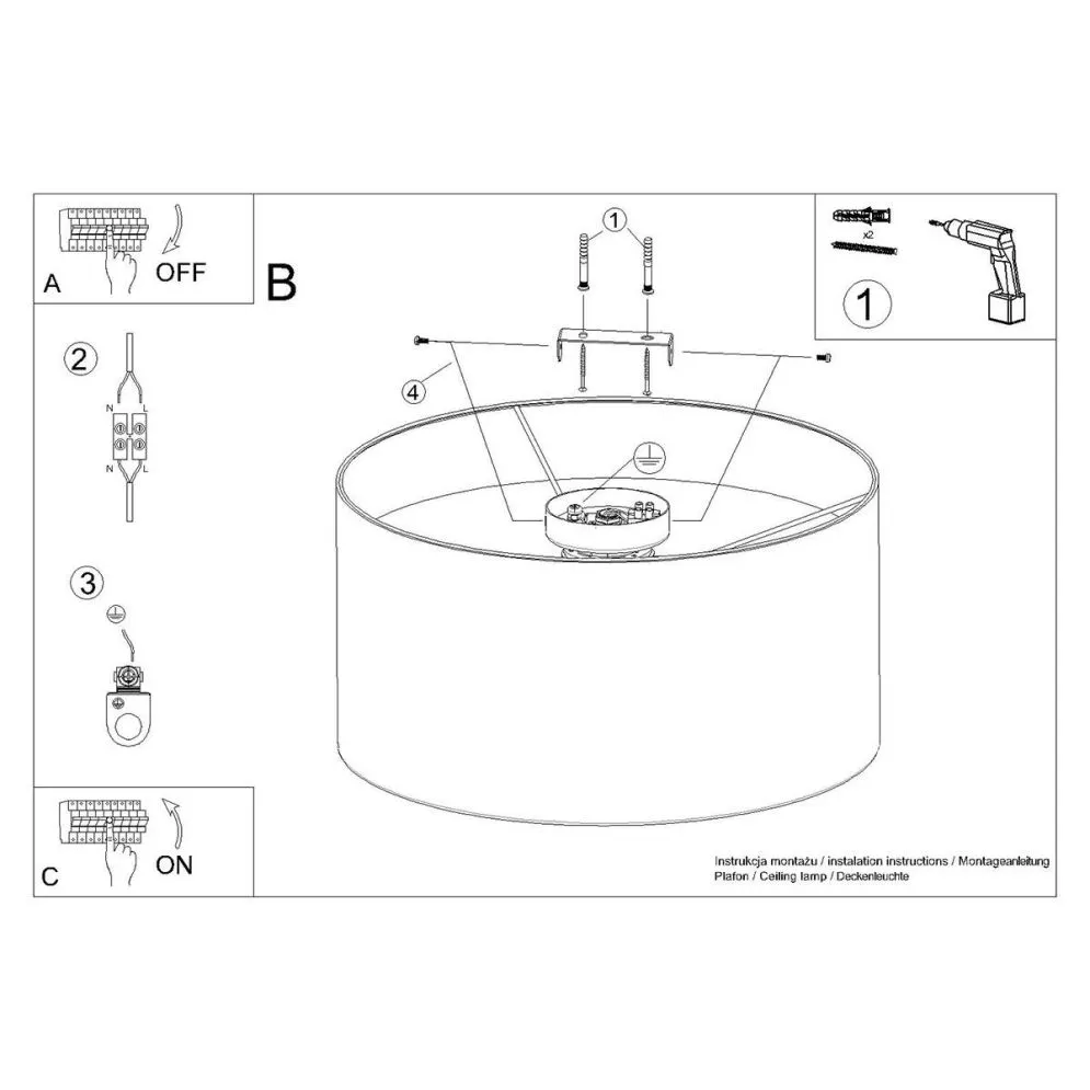 Plafon TELESTO biały/jasny brąz | sklep MIRAT  kolekcja telesto