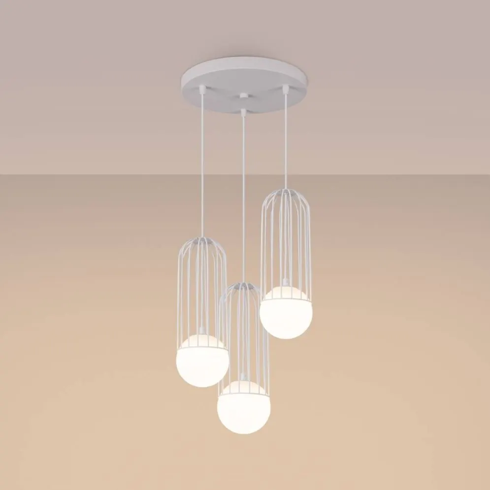 Lampa wisząca BRINA 3P biała | sklep MIRAT  kolekcja brina