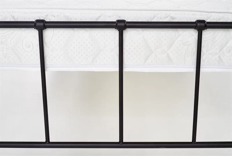 Łóżko LINDA 120x200 czarne metalowe dwuosobowe | MIRAT. styl LOFT