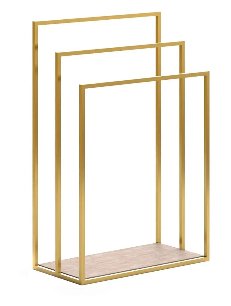 Wieszak na ręczniki JM-02 stojący złoty do łazienki | MIRAT. styl GLAMOUR