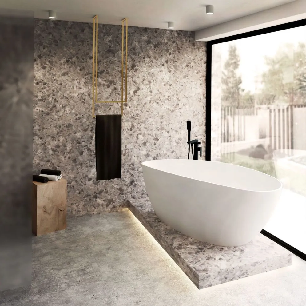 Wieszak na ręczniki WM-04 wiszący złoty do łazienki | MIRAT. styl GLAMOUR