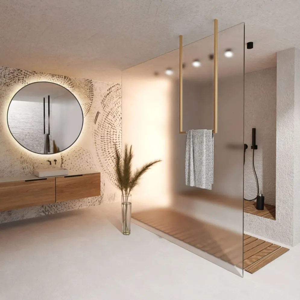 Wieszak na ręczniki ARDE-03 wiszący złoty do łazienki | MIRAT. w stylu GLAMOUR kolekcja