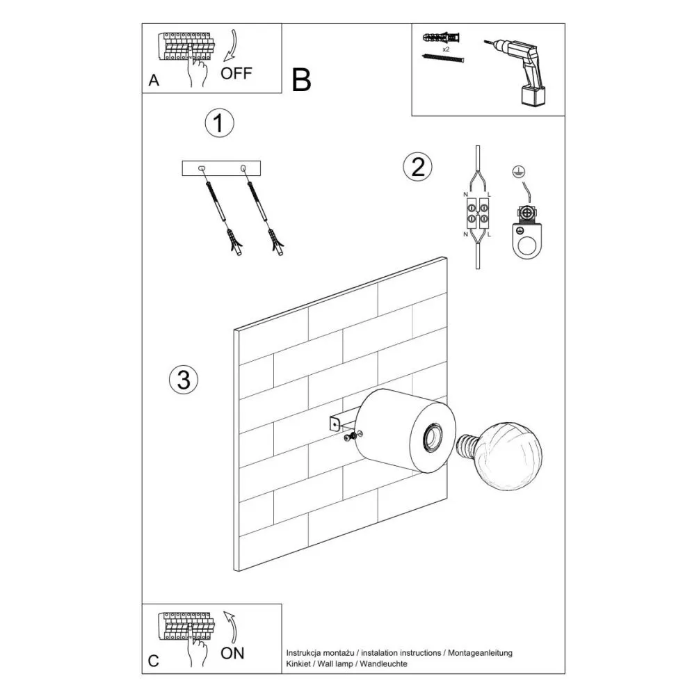 Kinkiet SALGADO beton | sklep MIRAT kolekcja salgado