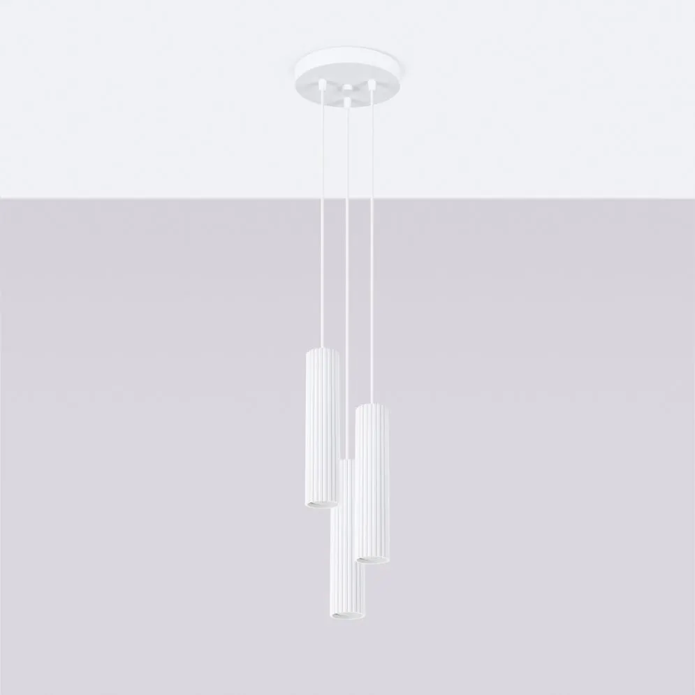 Lampa wisząca KARBON 3P biały | sklep MIRAT kolekcja karbon