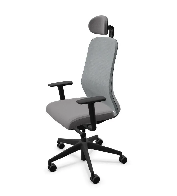 Fotel biurowy SOULY ERA MT60123/CSE13 szary z zagłówkiem I sklep meblowy MIRAT.