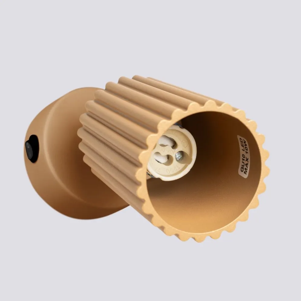 Kinkiet KARBON złoty z włącznikiem | sklep MIRAT kolekcja karbon