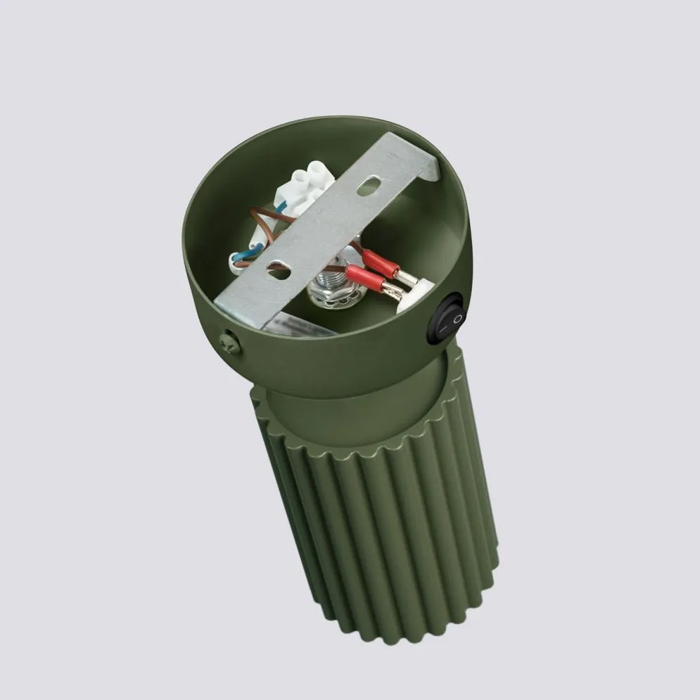 Kinkiet KARBON zielony oliwkowy z włącznikiem | sklep MIRAT kolekcja karbon