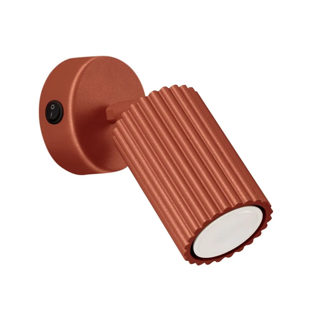 Kinkiet KARBON ochra czerwona z włącznikiem | sklep MIRAT kolekcja karbon