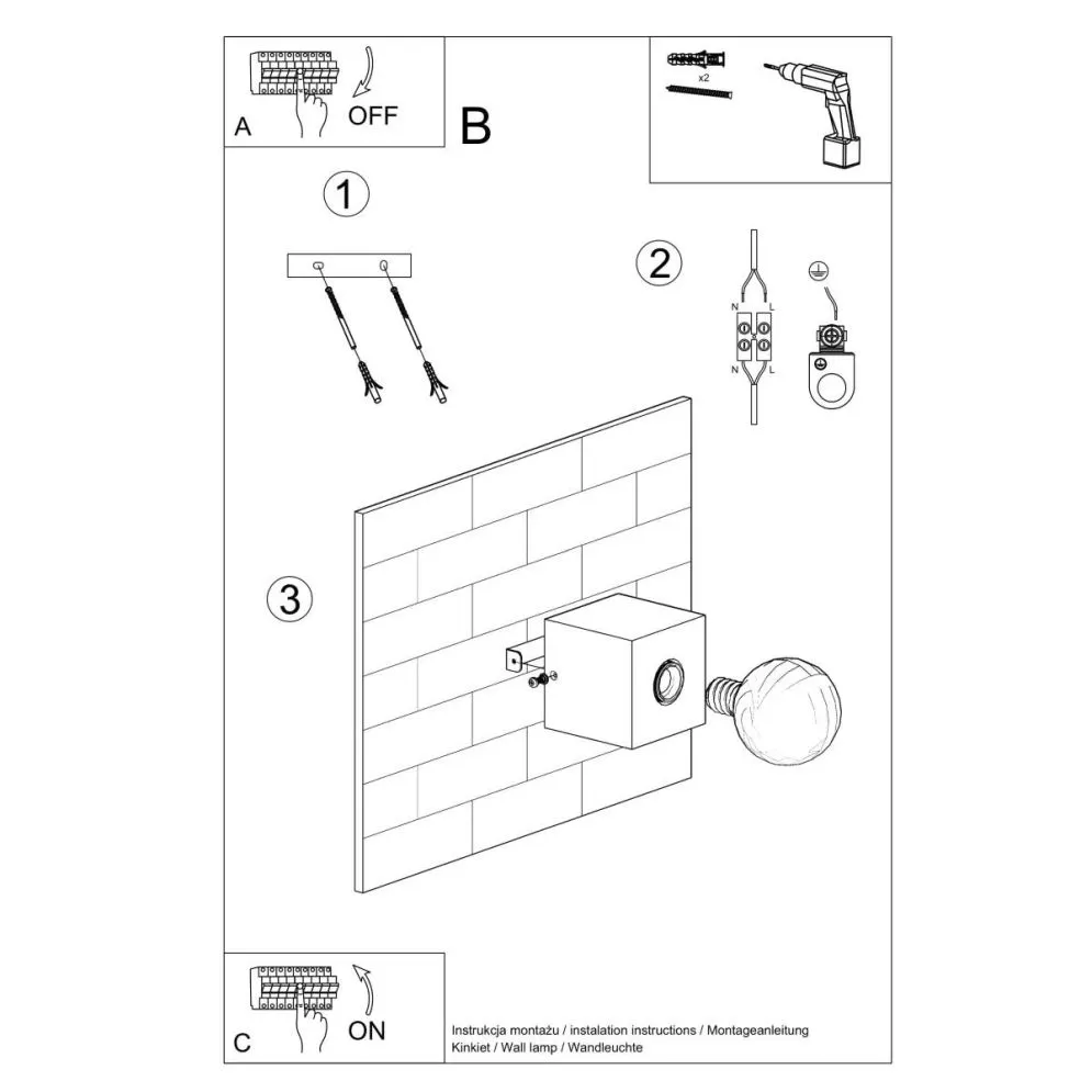 Kinkiet ARIZ beton | sklep MIRAT  kolekcja ariz