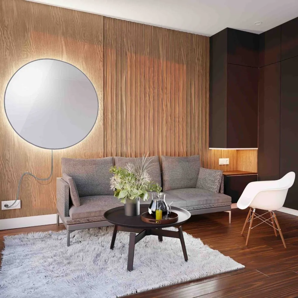 Lustro okrągłe RUBINO ELECTRIC 100 dekoracyjne z oświetleniem LED | MIRAT. w stylu  kolekcja RUBINO