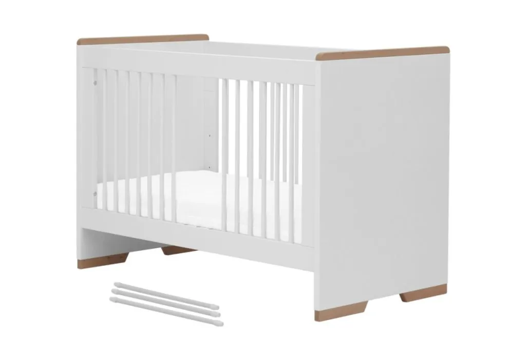 Łóżeczko dziecięce SNAP 120x60 niemowlęce | MIRAT. styl SKANDYNAWSKI kolekcja SNAP
