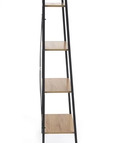 Regał NARVIK REG2 dąb sonoma czarny | MIRAT. styl LOFT kolekcja NARVIK HALMAR