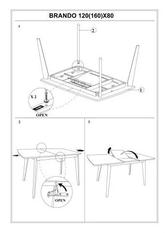 Stół BRANDO rozkładany w stylu skandynawskim | MIRAT. w stylu SKANDYNAWSKI kolekcja BRANDO